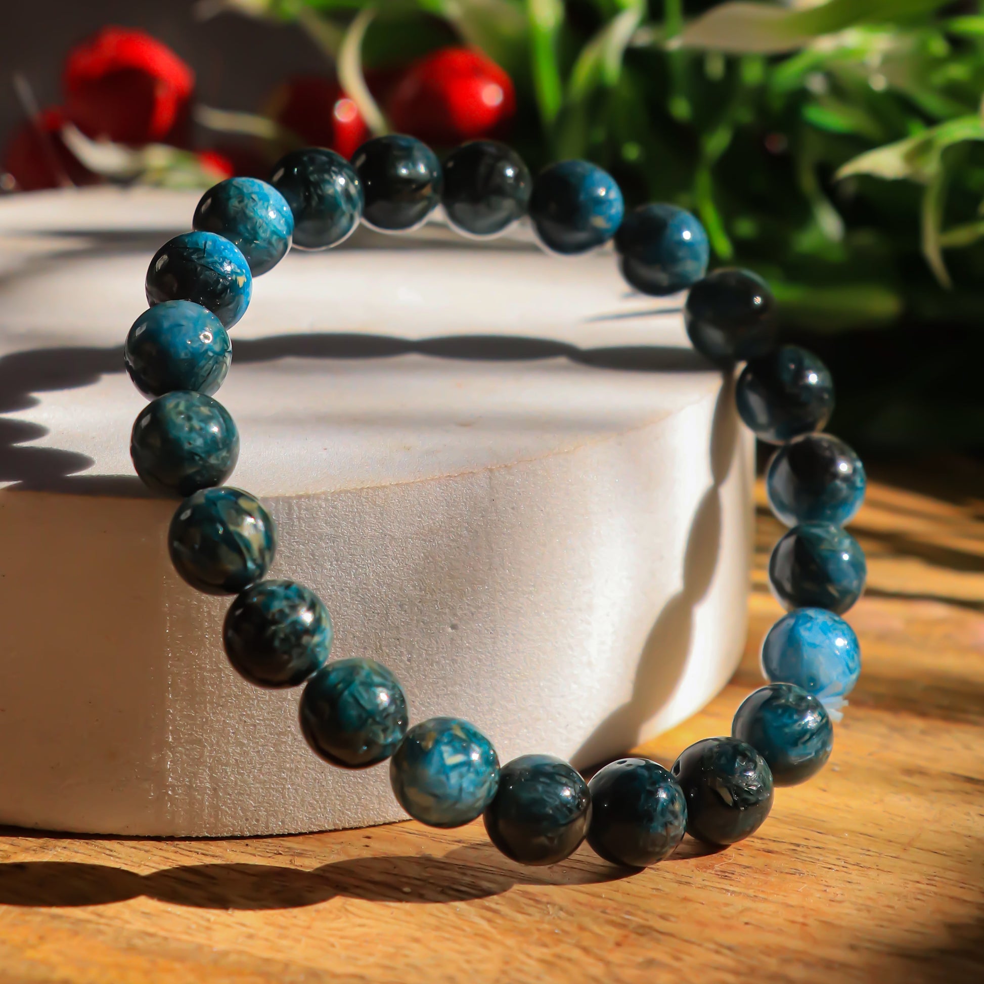 Blue Aragonite Crystal Bead Bracelet by Witch Way Out – Witch Way