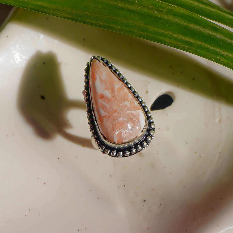 Scolecite Crystal Ring
