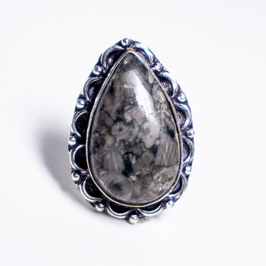 Leopard Skin Jasper Crystal Ring