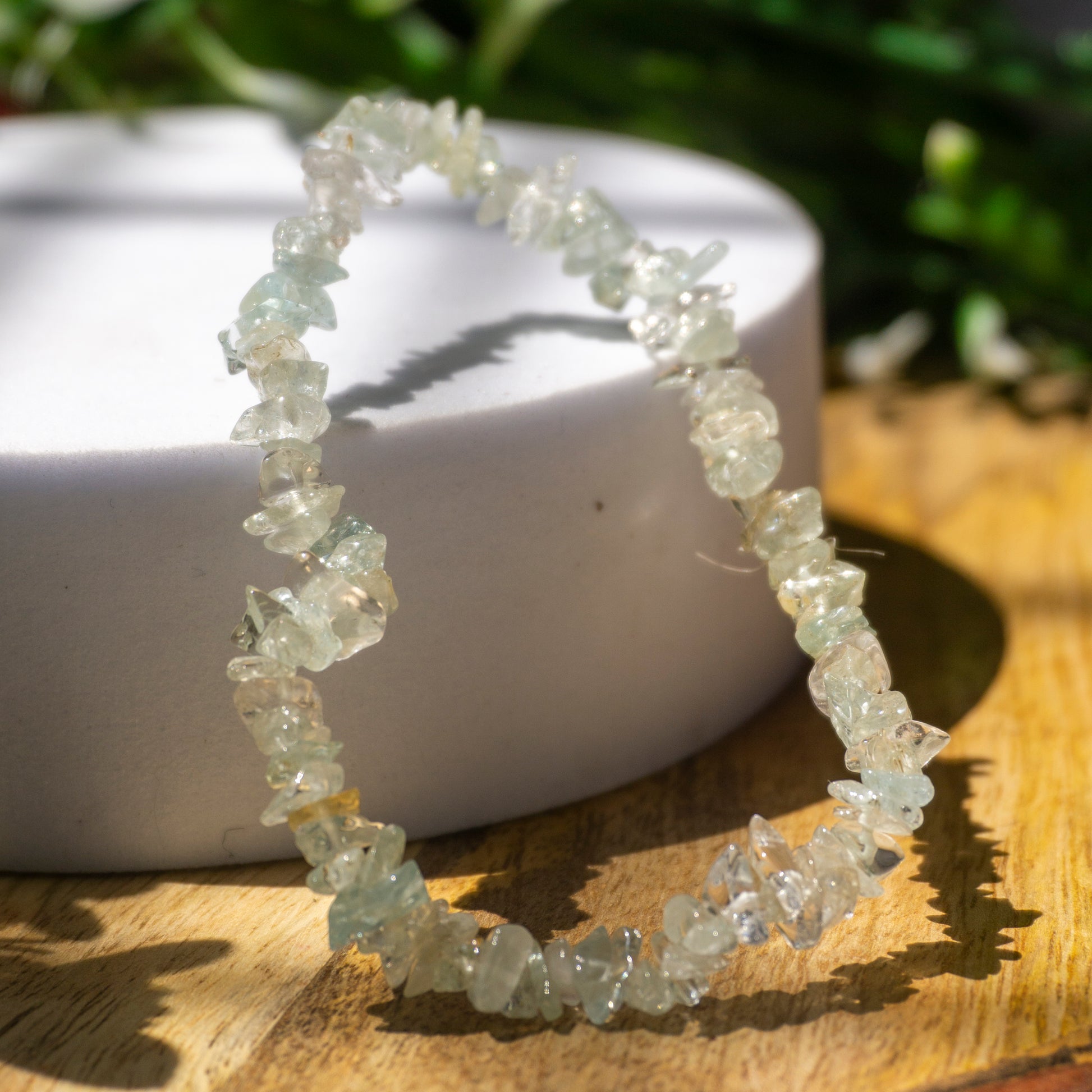 Aquamarine Crystal Chip Bracelet - Main Image