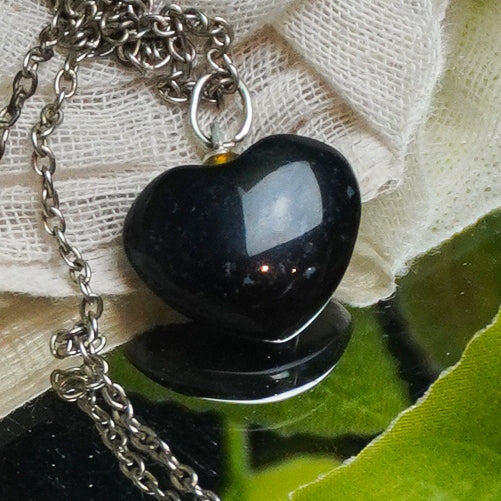 Real Blue Aventurine Crystal Heart Pendant