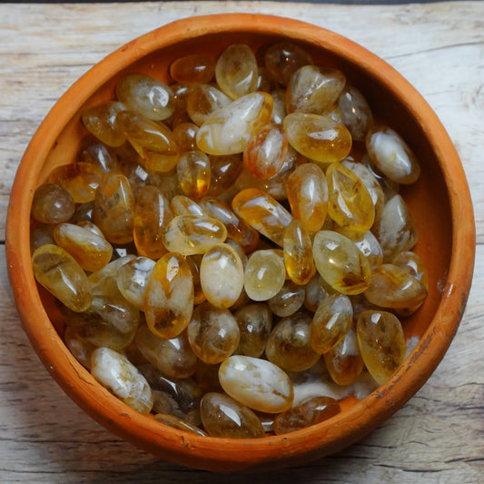 Real Citrine Crystal Tumbles/Tumbled Stone