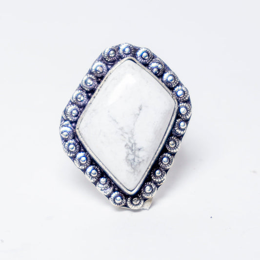 Howlite Crystal Ring