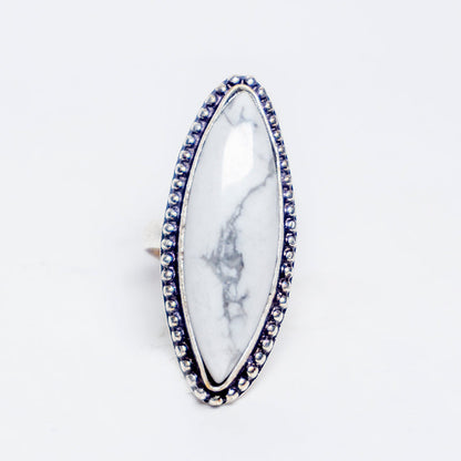 Howlite Crystal Ring