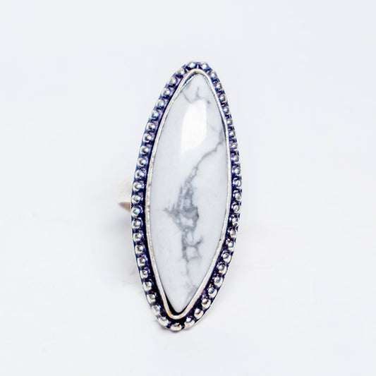 Howlite Crystal Ring
