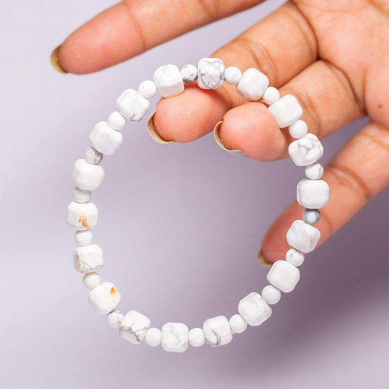 Howlite Crystal Fancy Bracelet