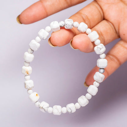 Howlite Crystal Fancy Bracelet