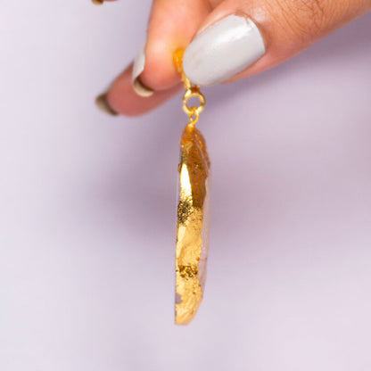 Agate Crystal Slice Pendant
