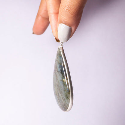 Labradorite Crystal Pendant