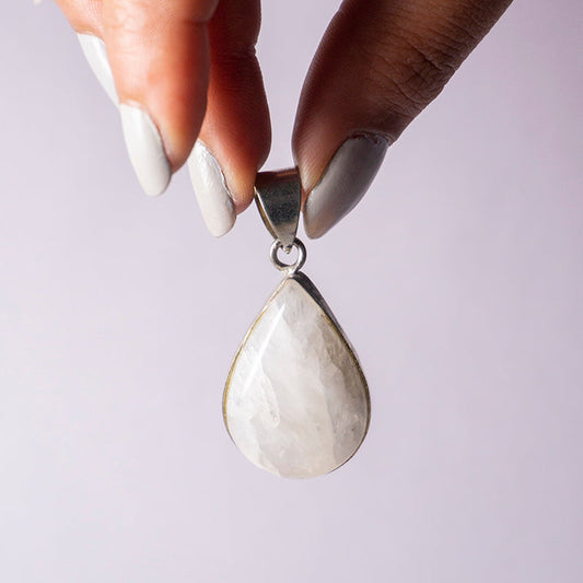 Rainbow Moonstone Crystal Pendant