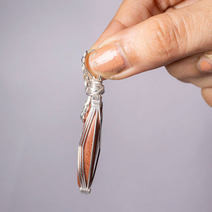 Goldstone Crystal Oval Pendant