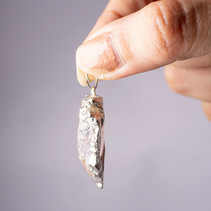 Amethyst Crystal Arrowhead Pendant