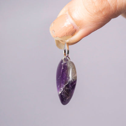Amethyst Pendant Crystal And Stone Necklace Heart Shaped Pendant Jewellery