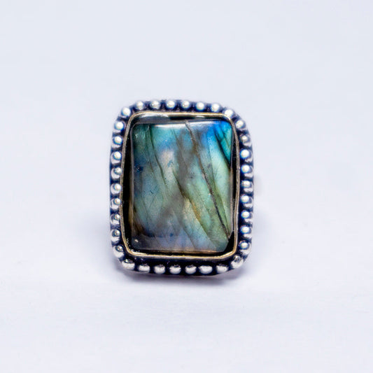 Labradorite Crystal Ring