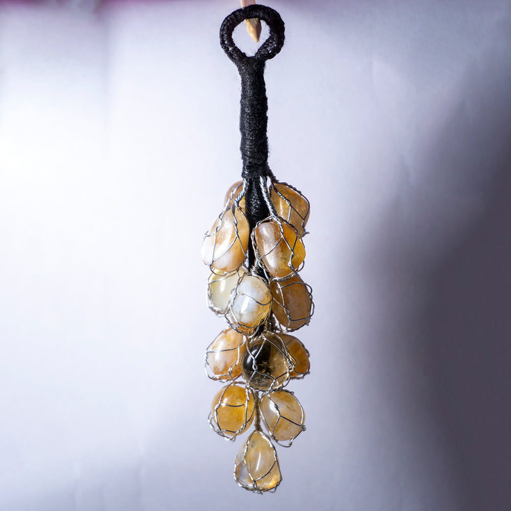 Real Silver Citrine Hanger