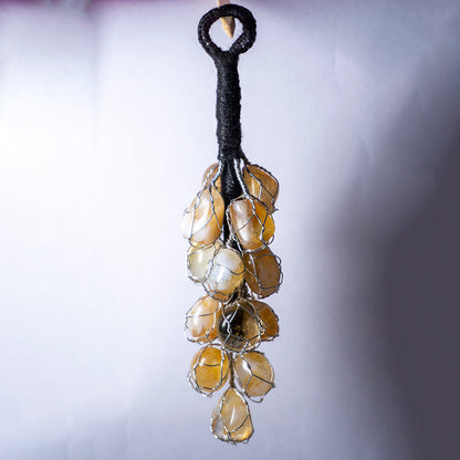 Real Silver Citrine Hanger