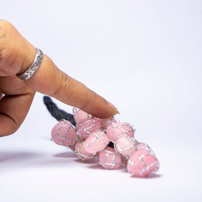 Silver Rose Quartz Hanger