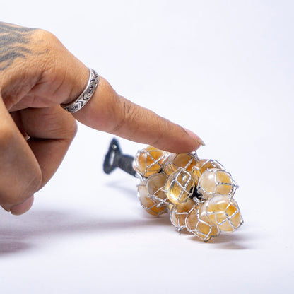 Real Silver Citrine Hanger