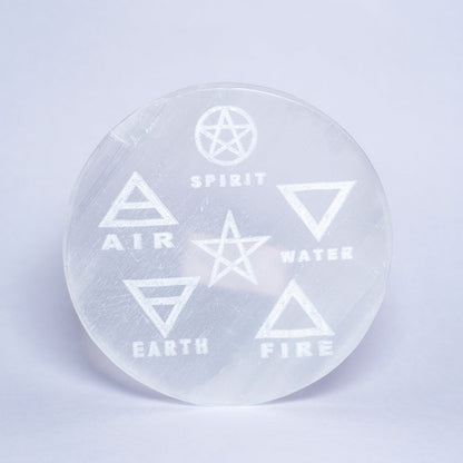 Six Element Selenite Crystal Slab Style 2