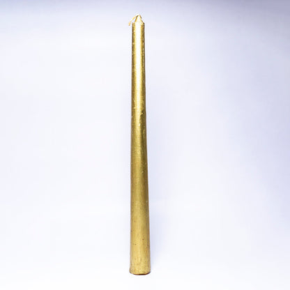 Pack of 3 - Long Simple Golden Candle Daily Ritual Candle/Altar Candle