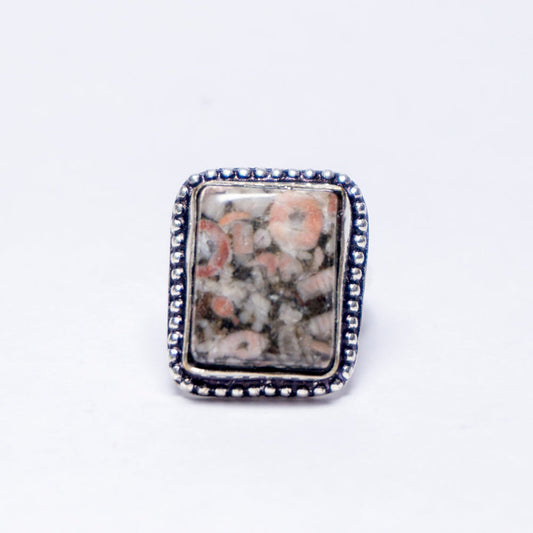Leopard Skin Jasper Crystal Ring