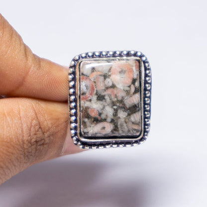 Leopard Skin Jasper Crystal Ring