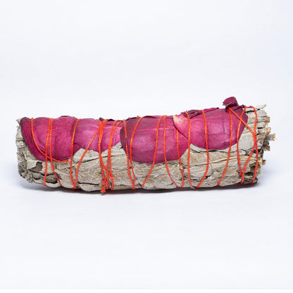Pack Of 4 -Sage With Rose Smudge Stick Bundle