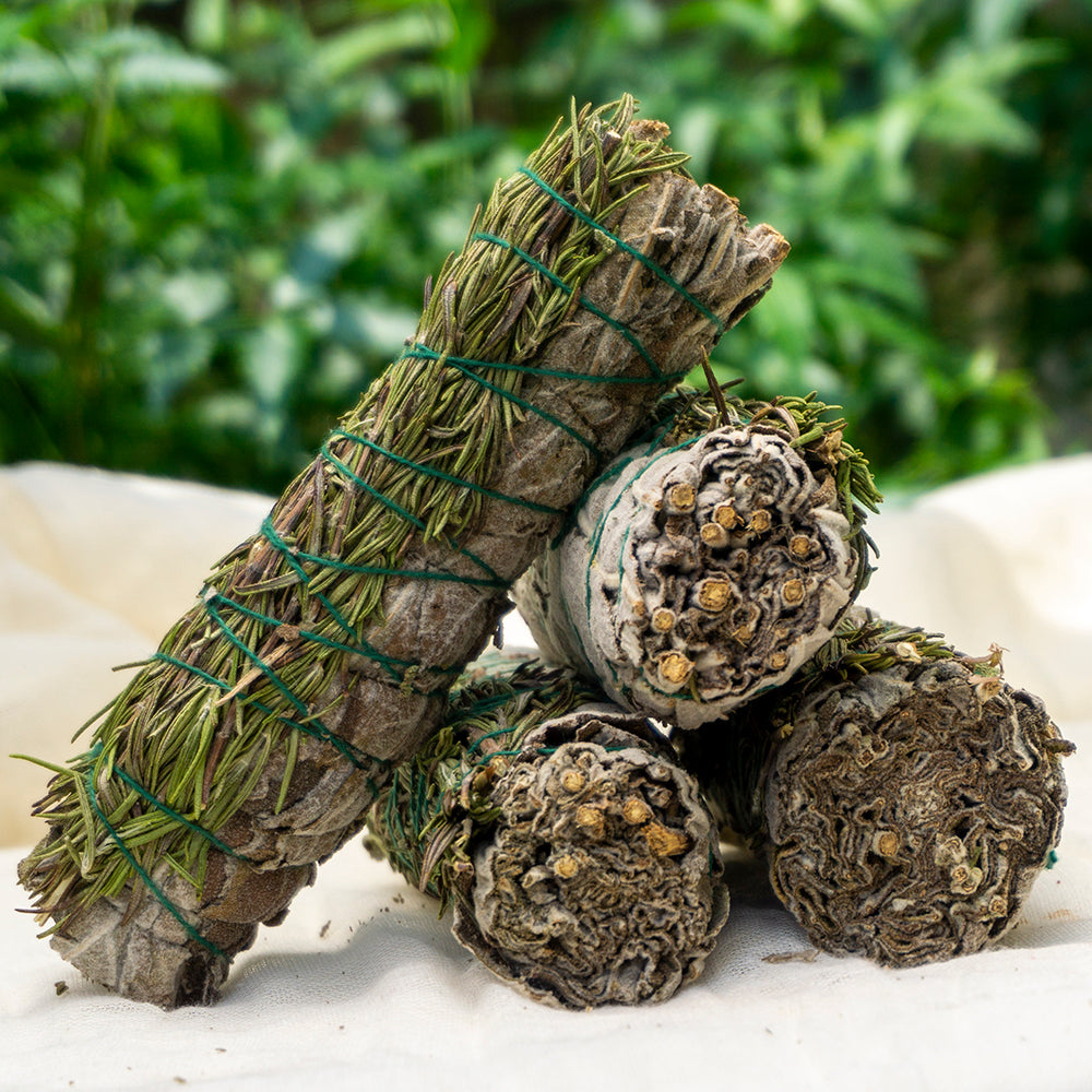 Pack Of 4 - Sage With Rosemary Smudge Stick Bundle