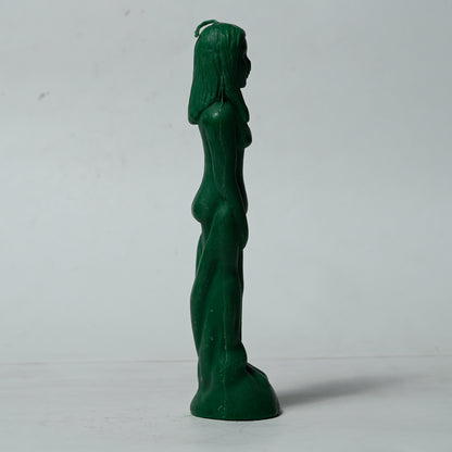 Real Female Figure Candle Green
