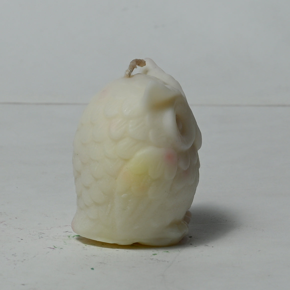 Real Owl Figure Candle White