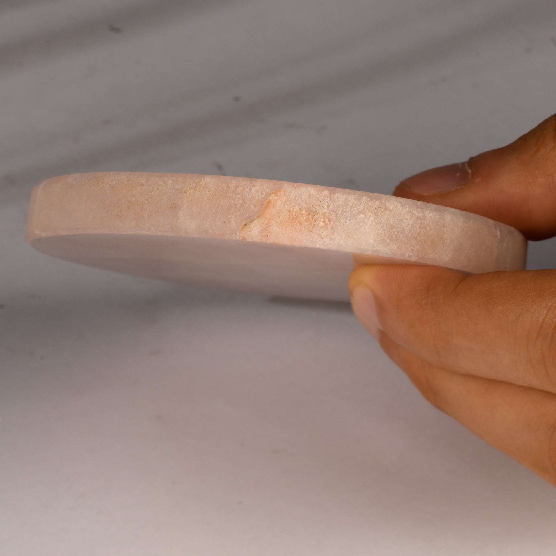 Real Rose Quartz Coaster