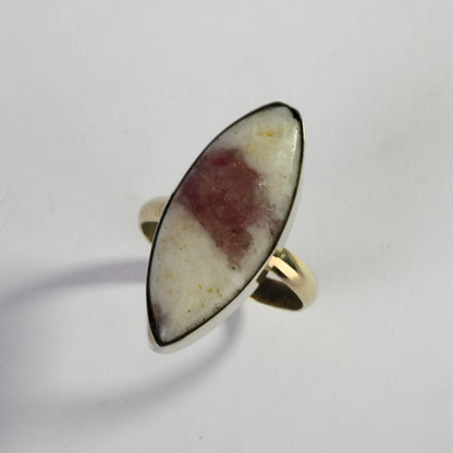 Real Peach Moonstone Crystal and Stone Ring Jewellery
