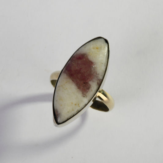 Real Peach Moonstone Crystal and Stone Ring Jewellery