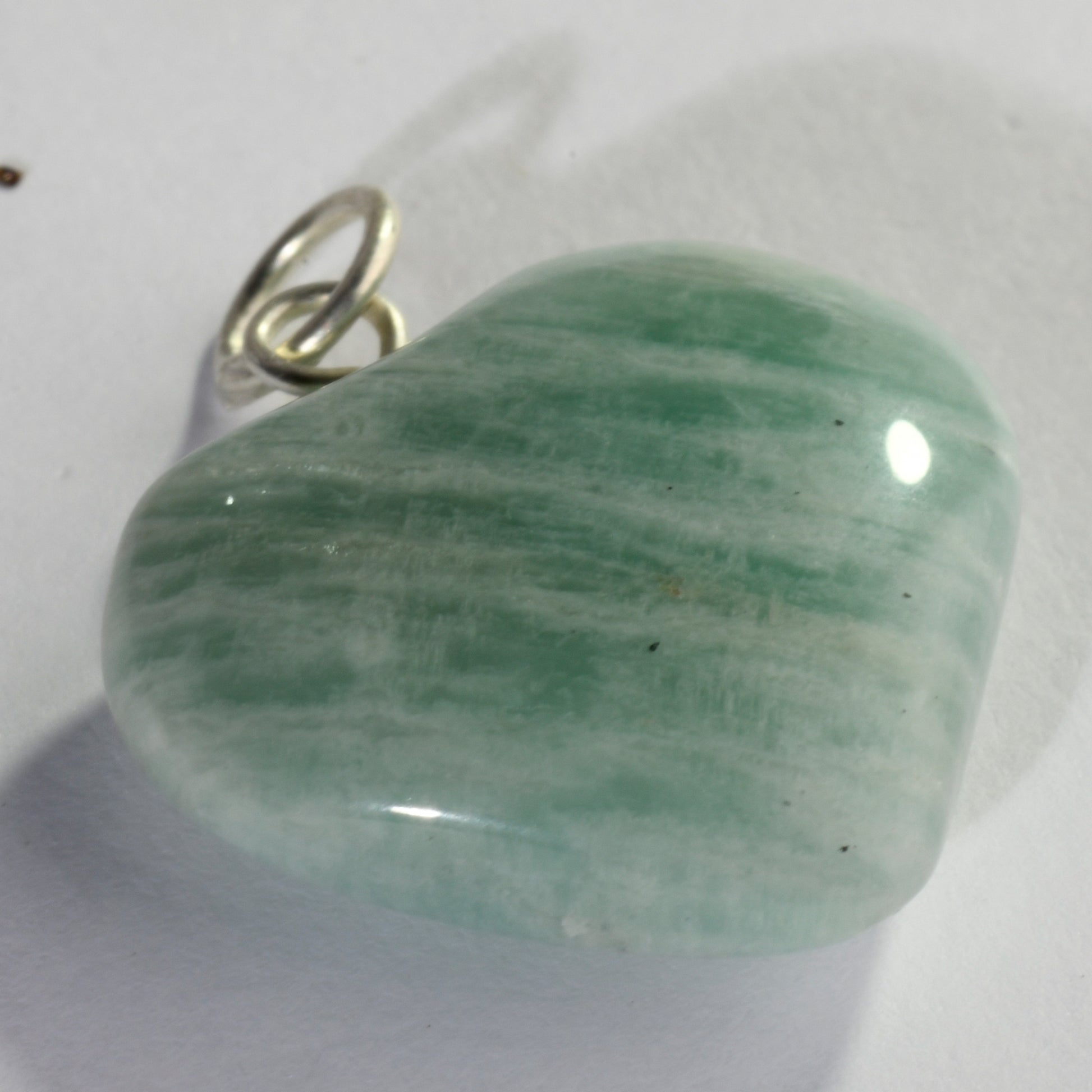 Real Amazonite Mini Crystal and Stone Necklace Heart Shaped Pendant Jewellery
