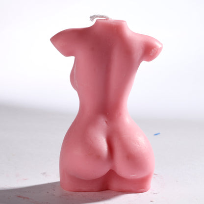 Real Realistic Female Torso Slim Figure Candle Pink