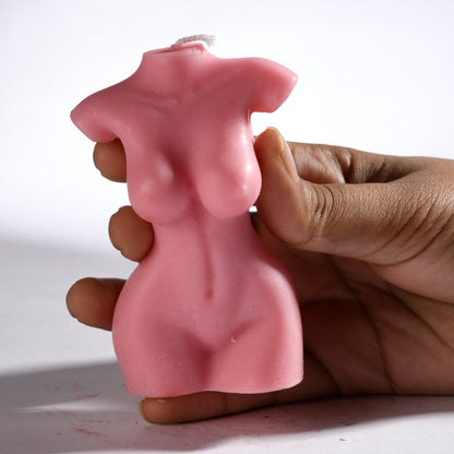 Real Realistic Female Torso Slim Figure Candle Pink