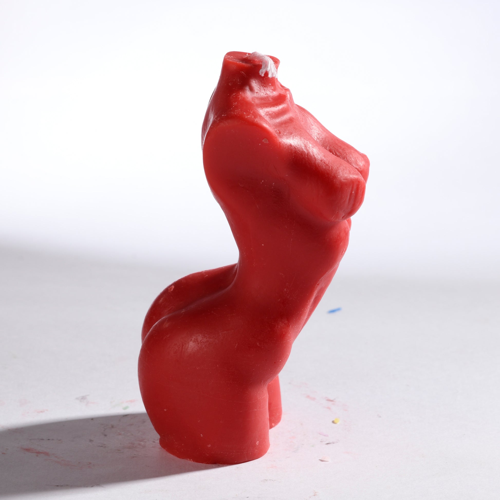 Real Realistic Female Torso Fit Figure Candle Red