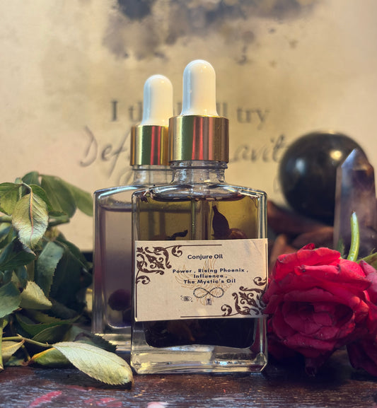 The Mystic's Conjure Oil for power, influence, attraction, and transformation rituals