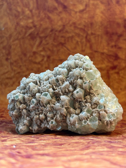 Green Apophyllite Geode for heart chakra healing, nature connection, and spiritual growth