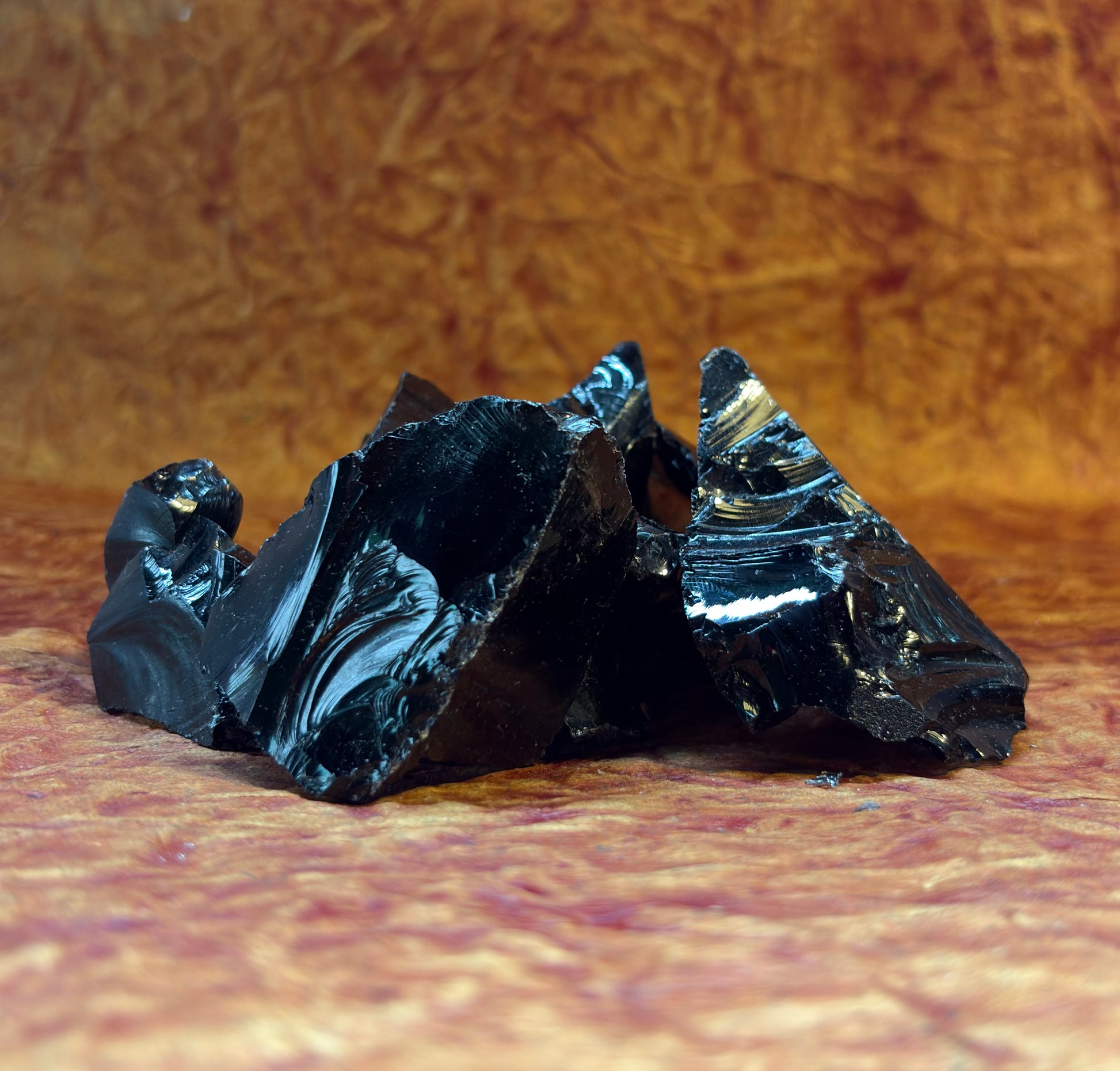 Raw Black Obsidian for protection, grounding, shadow work, and spiritual transformation