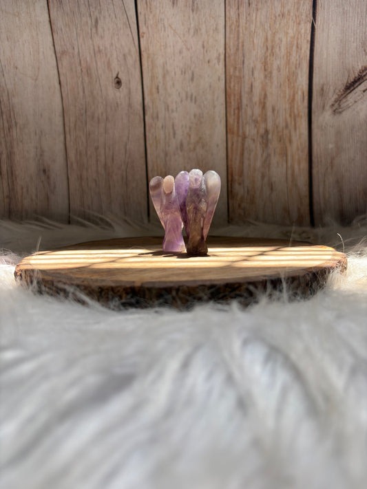 Amethyst crystal angel for calm spiritual growth and positive energy