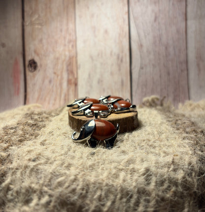 Red Jasper Crystal Elephant Pendant for grounding, courage, confidence, and protection