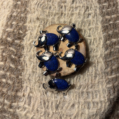 Lapis Lazuli crystal elephant necklace for communication, creativity, and intuition