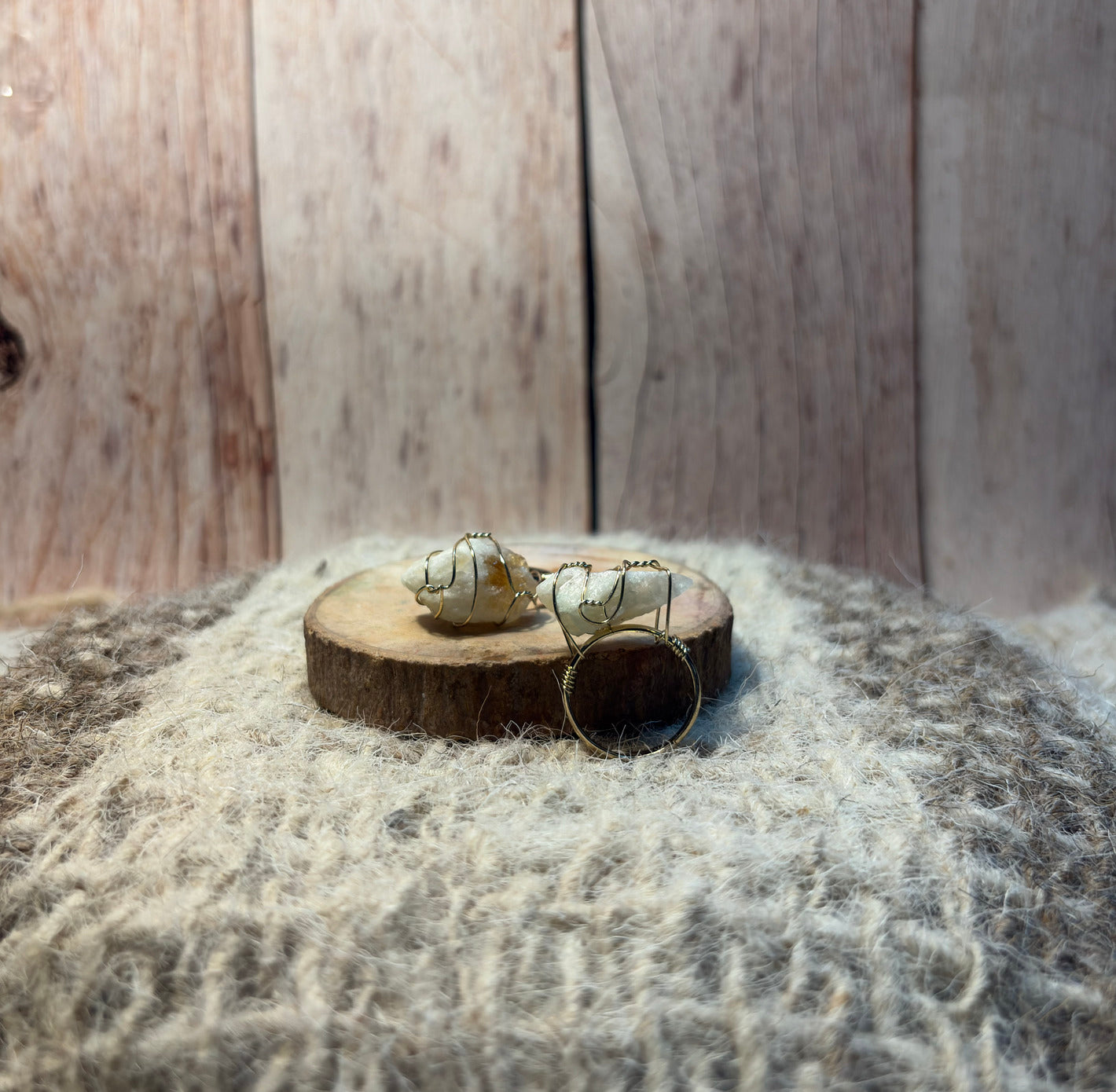 Citrine Crystal Raw Ring for abundance, prosperity, creativity, and success