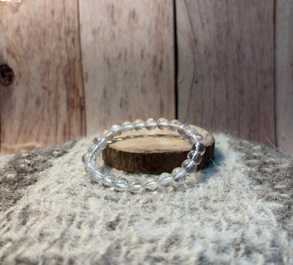 Clear Quartz healing bracelet for meditation, manifestation, and spiritual growth