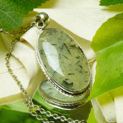 Real Prehnite Crystal Fancy Pendant