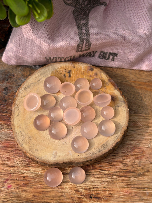 Rose Quartz Crystal Cabochons