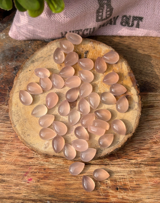 Rose Quartz Crystal Cabochons
