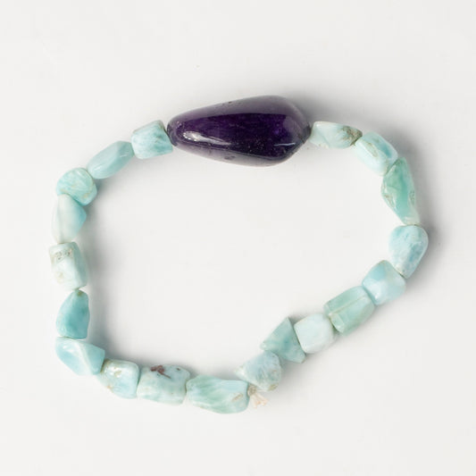 Protection, Harmony, Peace, Clarity, Spirituality  Crystal And Stone Combination Bracelet Jewellery