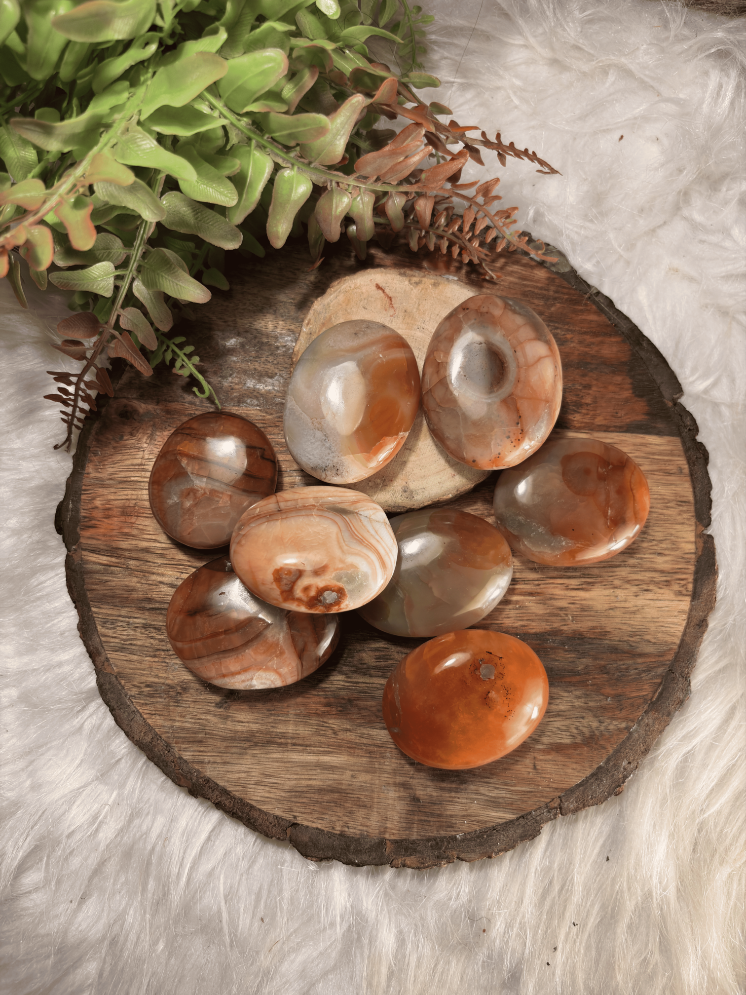 Carnelian Crystal Palm Stone